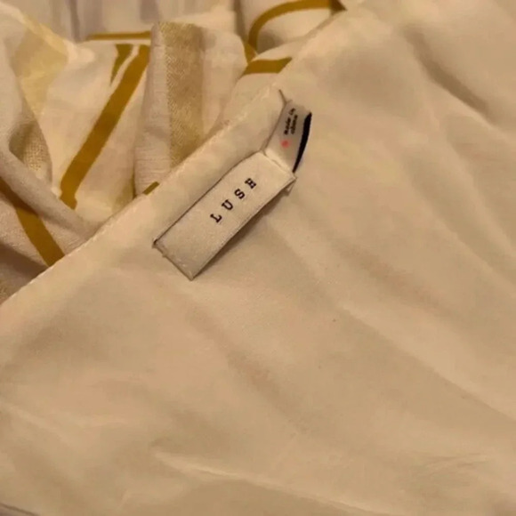 Lush Wide Strap Striped Shirt Butter Yellow - Picture 5 of 5